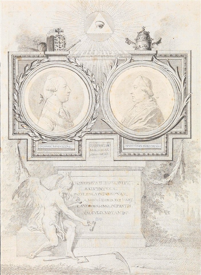 Johannes Esaias Nilson Portraits Jospeh II and Pius VI