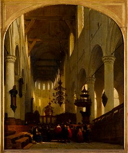Johannes Bosboom - The Pieterskerk in Leiden - Google Art Project