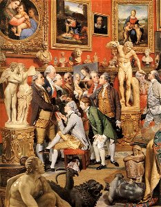 Johann Zoffany - The Tribuna of the Uffizi (detail) - WGA26001. Free illustration for personal and commercial use.