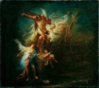 Johann Wolfgang Baumgartner - Christus nimmt den guten Schächer in den Himmel auf - 3223 - Österreichische Galerie Belvedere