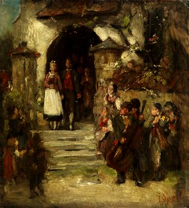 Johann Sperl Die fränkische Hochzeit Studie