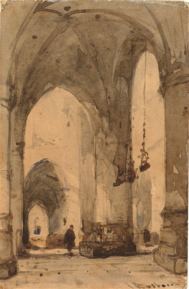 Johannes Bosboom - Interieur van de Sint Bavokerk in Haarlem