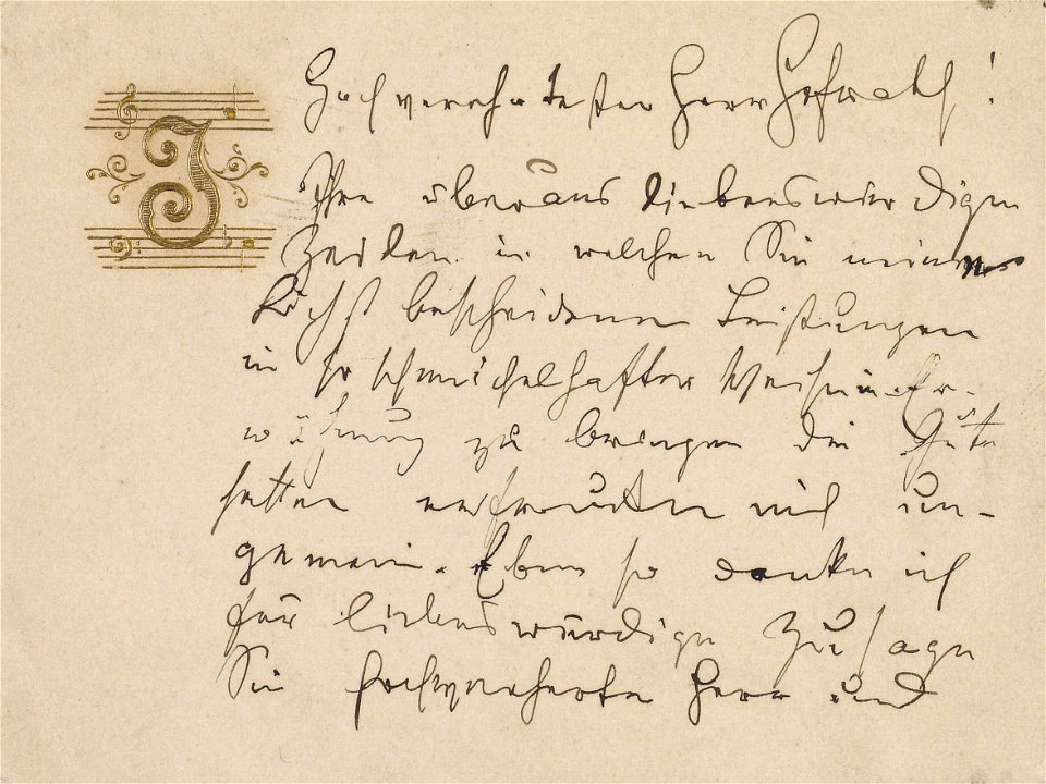 Johann Strauss Sohn Briefkarte p1