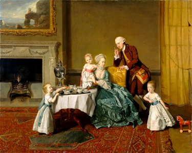 Johann Zoffany (German - John, Fourteenth Lord Willoughby de Broke, and his Family - Google Art Project