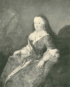 Johanna Elisabeth av Anhalt-Zerbst (målning av Antoine Pesne). Free illustration for personal and commercial use.