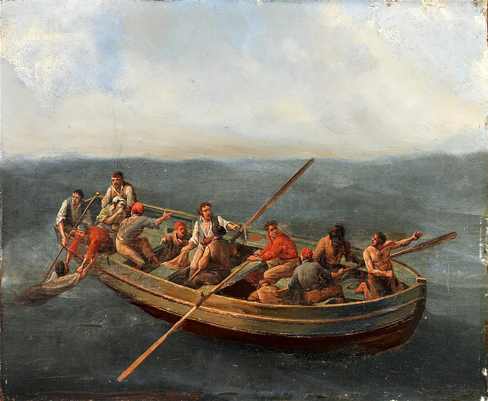 Johannes Hermanus Koekkoek (attr) Schiffbrüchige