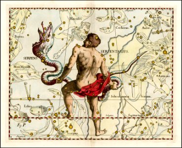 Johannes Hevelius - Serpens and Serpentarius