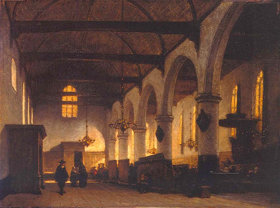 Johannes Bosboom - De Bakenesserkerk te Haarlem - SA 1751 - Amsterdam Museum
