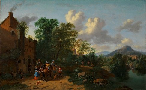Johannes Glauber, Jan Gotlieb Glauber - Landskap ved en elv - NG.M.00015 - National Museum of Art, Architecture and Design