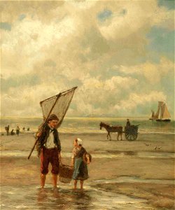 Johannes Hermanus Barend Koekkoek - On the beach