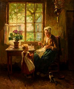 Johannes Weiland - Mutter mit Kleinkind am Fenster