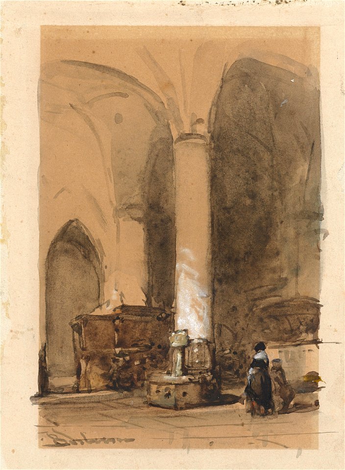 Johannes Bosboom - Interieur van de kerk te Hattem