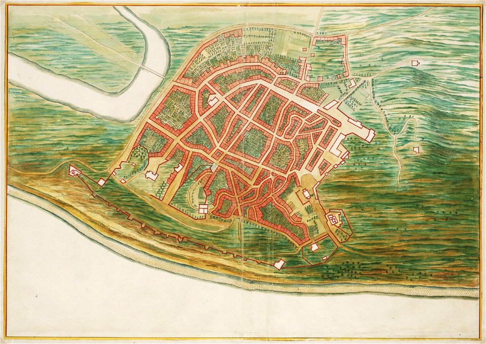 Johannes Vingboons - Plattegrond van Olinda (1665)