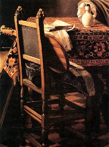 Johannes Vermeer - A Lady Drinking and a Gentleman (detail) - WGA24637. Free illustration for personal and commercial use.