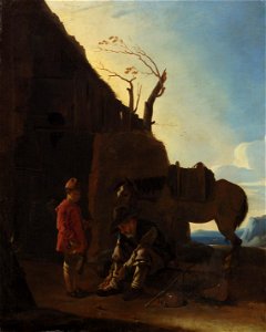 Johannes Lingelbach (^) - Der böse Fuß - GG 732 - Kunsthistorisches Museum