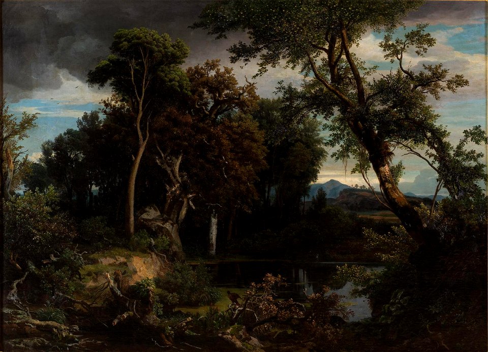 Johann Wilhelm Schirmer - Waldlandschaft mit See