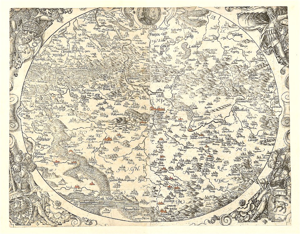 Johannes Criginger (attr) Karte von Böhmen vor1580 ubs G 0673 III a