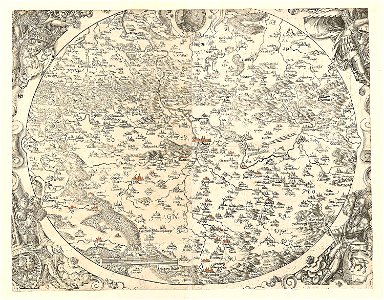 Johannes Criginger (attr) Karte von Böhmen vor1580 ubs G 0673 III a