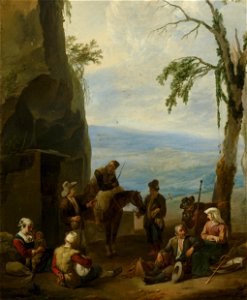 Johannes Lingelbach - Italian Landscape with Resting Peasants - 951 - Mauritshuis