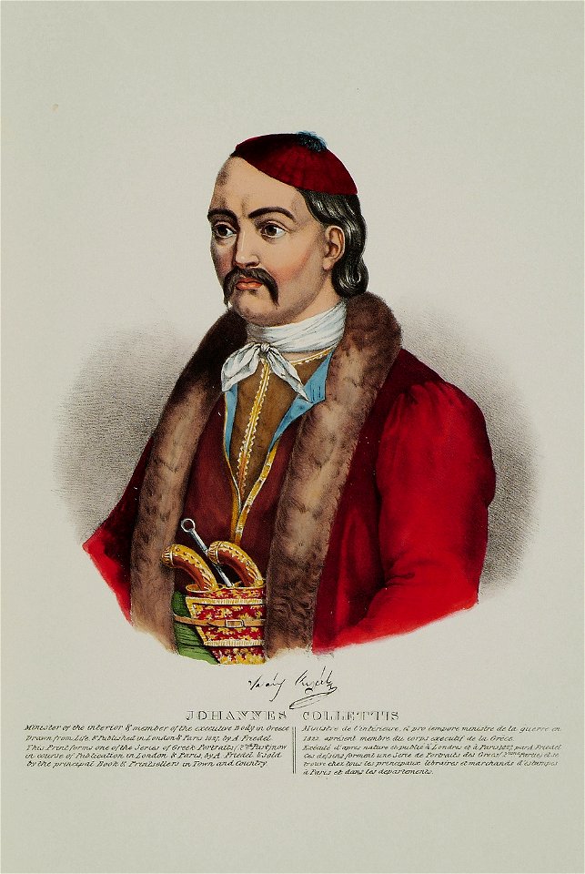 Johannes Collettis Minister of the interior and member of the executive body in Greece - Friedel Adam De - 1832