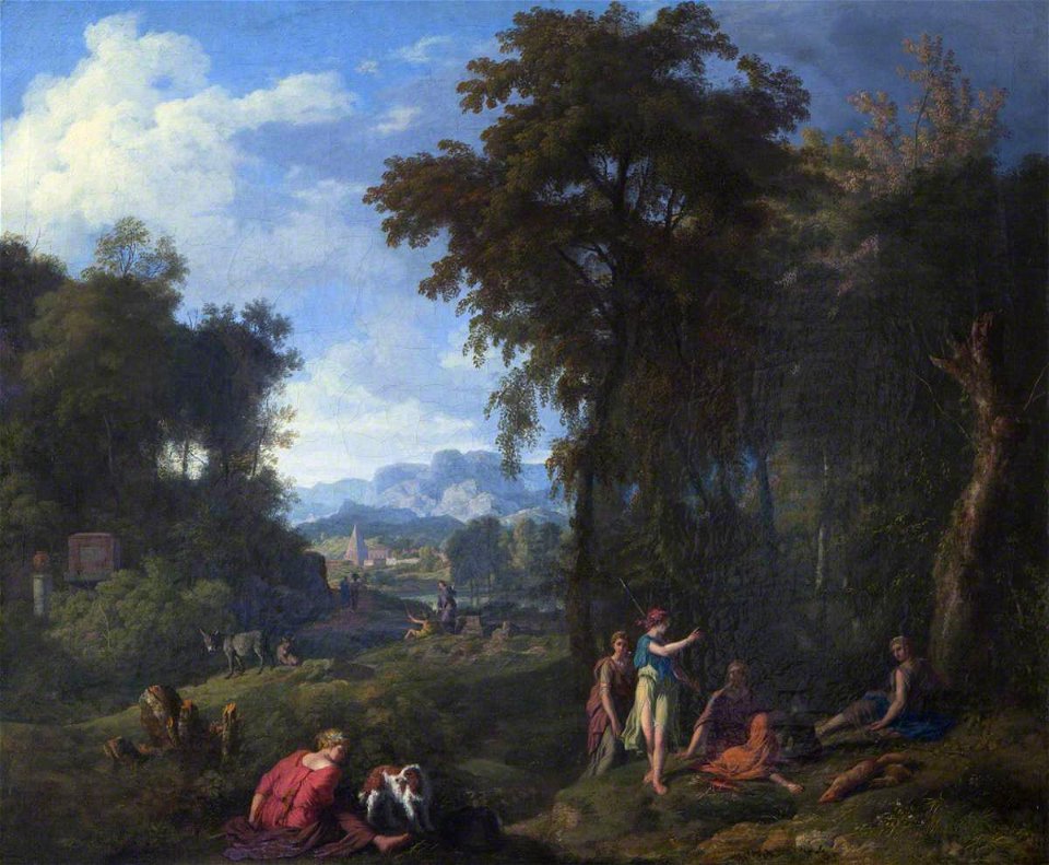 Johannes Glauber (1646-1727) - Classical Landscape with Diana and Her Nymphs Resting after the Chase - 1401155 - National Trust