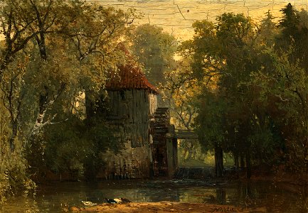 Johannes Wernardus Bilders - Gezicht op de beek en de oude molen in het bos van Vorden - SA 1619 - Amsterdam Museum