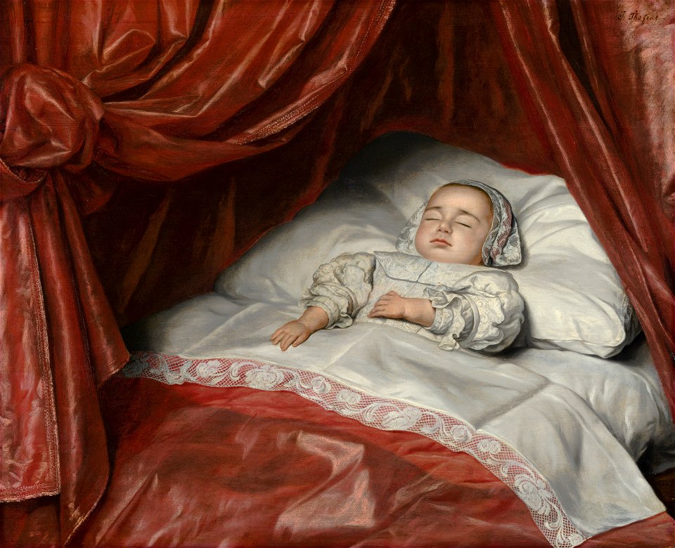 Johannes Thopas - Portrait of a Deceased Girl, probably Catharina Margaretha van Valkenburg - 1159 - Mauritshuis