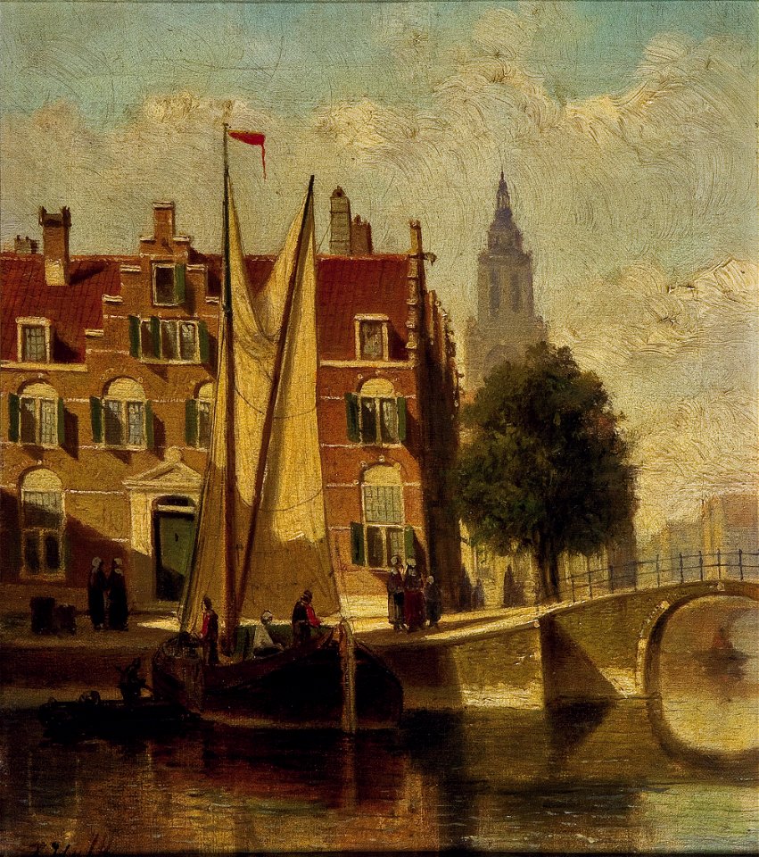 Johannes Frederick Hulk jr Amsterdamer Grachtansicht