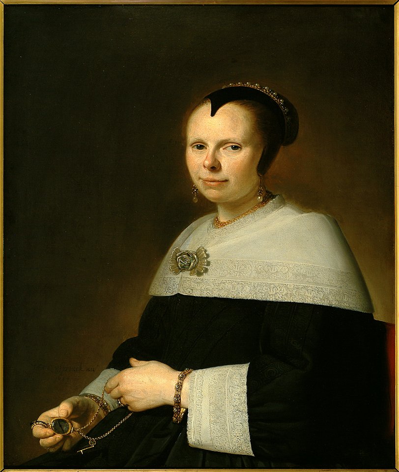 Johannes Cornelisz Verspronck - Portrait of Eva Vos FHM01-OS-I-337