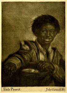 Johannes de Groot after Frans Hals - mezzotint of a Fisherboy