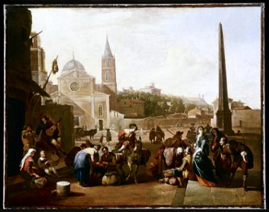 Johannes Lingelbach - The Piazza del Popolo, Rome - 60.34 - Minneapolis Institute of Arts