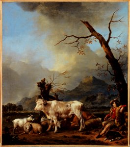 Johannes Lingelbach - Le Berger et son troupeau - PDUT910 - Musée des Beaux-Arts de la ville de Paris
