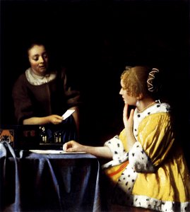 Johannes Vermeer - Lady with Her Maidservant Holding a Letter - WGA24679