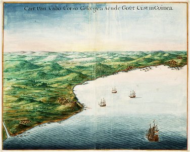 Johannes Vingboons - Cart van Cabo Corso geleegen aende Gout Cust in Guinea (1665)