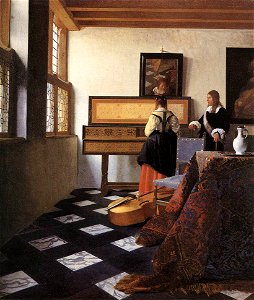 Johannes Vermeer - A Lady at the Virginals with a Gentleman - WGA24651