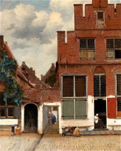 Johannes Vermeer - Gezicht op huizen in Delft, bekend als 'Het straatje' - Google Art Project. Free illustration for personal and commercial use.