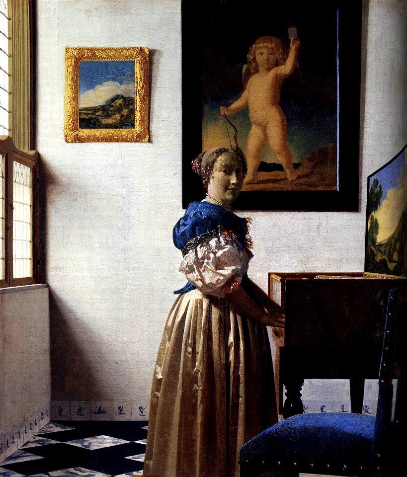 Johannes Vermeer - Lady Standing at a Virginal - WGA24708
