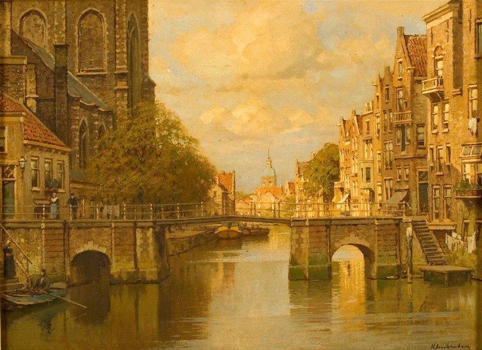 Johannes Klinkenberg - De voorstraathaven bij de Grote Kerk te Dordrecht - 0420 - Rijksmuseum Twenthe