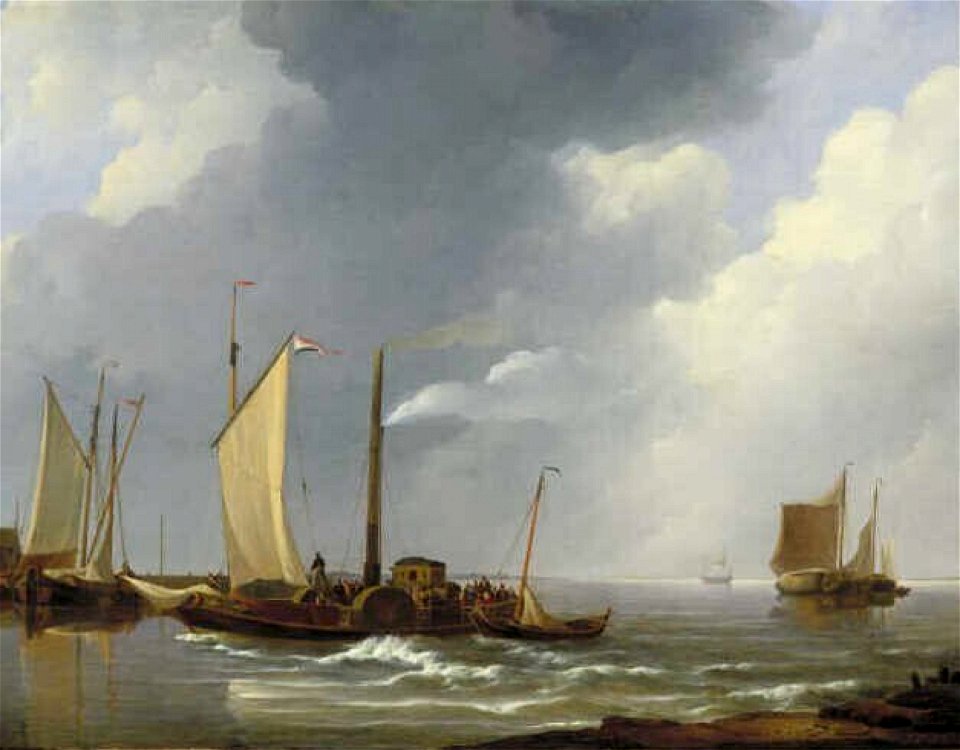 Johannes Christiaan Schotel - De veerstoomboot bij de Moerdijk - 1793 (OK) - Museum Boijmans Van Beuningen