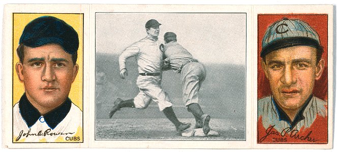 Jas. T. Sheckard/F. M. Schulte, Chicago Cubs, baseball card