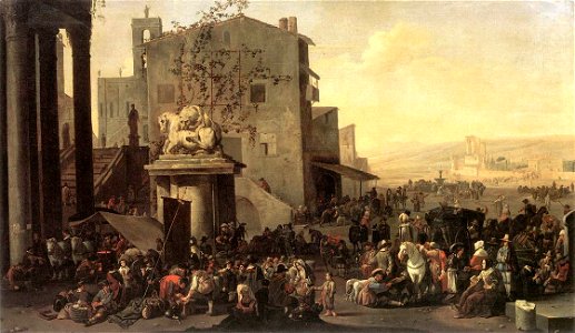 Johannes Lingelbach - Roman Market Scene - WGA13052