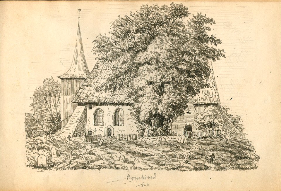 Johannes Vollmer - Kirche in Bornhöved 1860