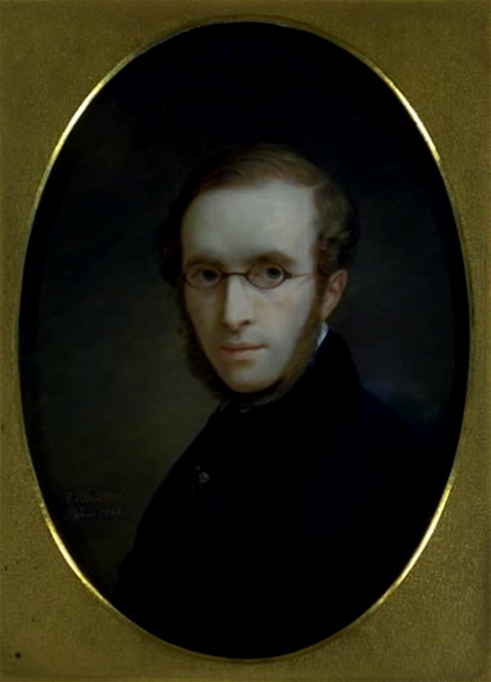 Johannes Møller - Selvportræt - Med ramme - 1843