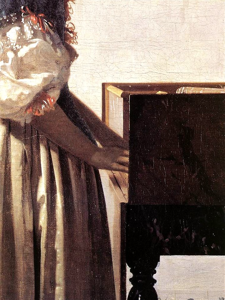 Johannes Vermeer - Lady Standing at a Virginal (detail) - WGA24710