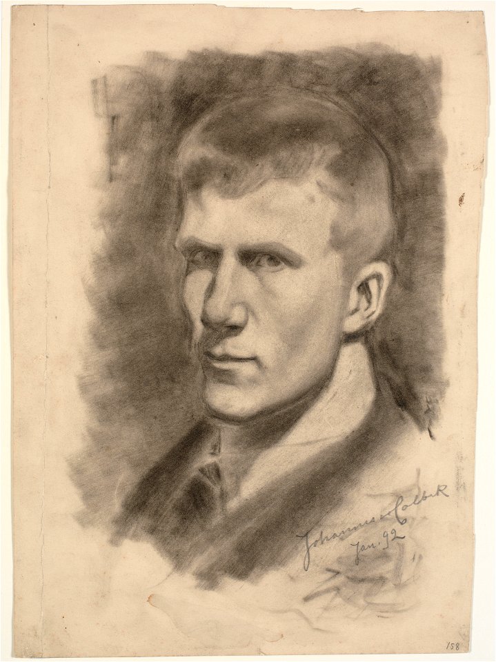 Johannes Holbek self-portrait January 1892