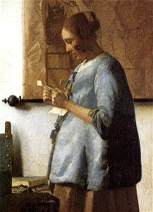 Johannes Vermeer - Woman in Blue Reading a Letter (detail) - WGA24658