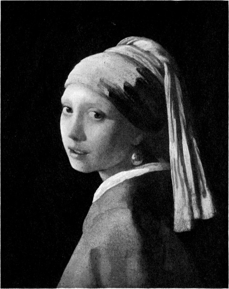 Johannes Vermeer 007 black and white 01 - Free Stock Illustrations ...