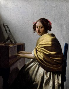 Johannes Vermeer - Young Woman Seated at the Virginals - WGA24705