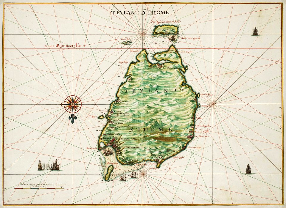 Johannes Vingboons - 't eylant St. Thome (1665)