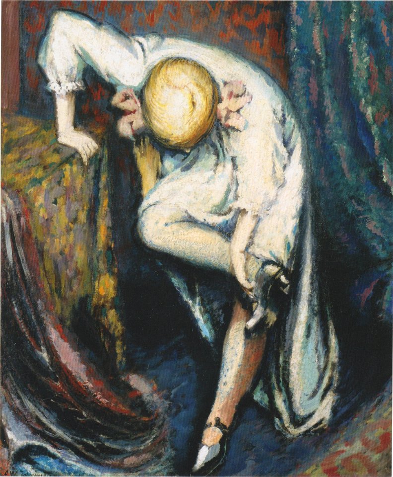 Johannessen - Mädchen beim Schuhe anziehen - 1922